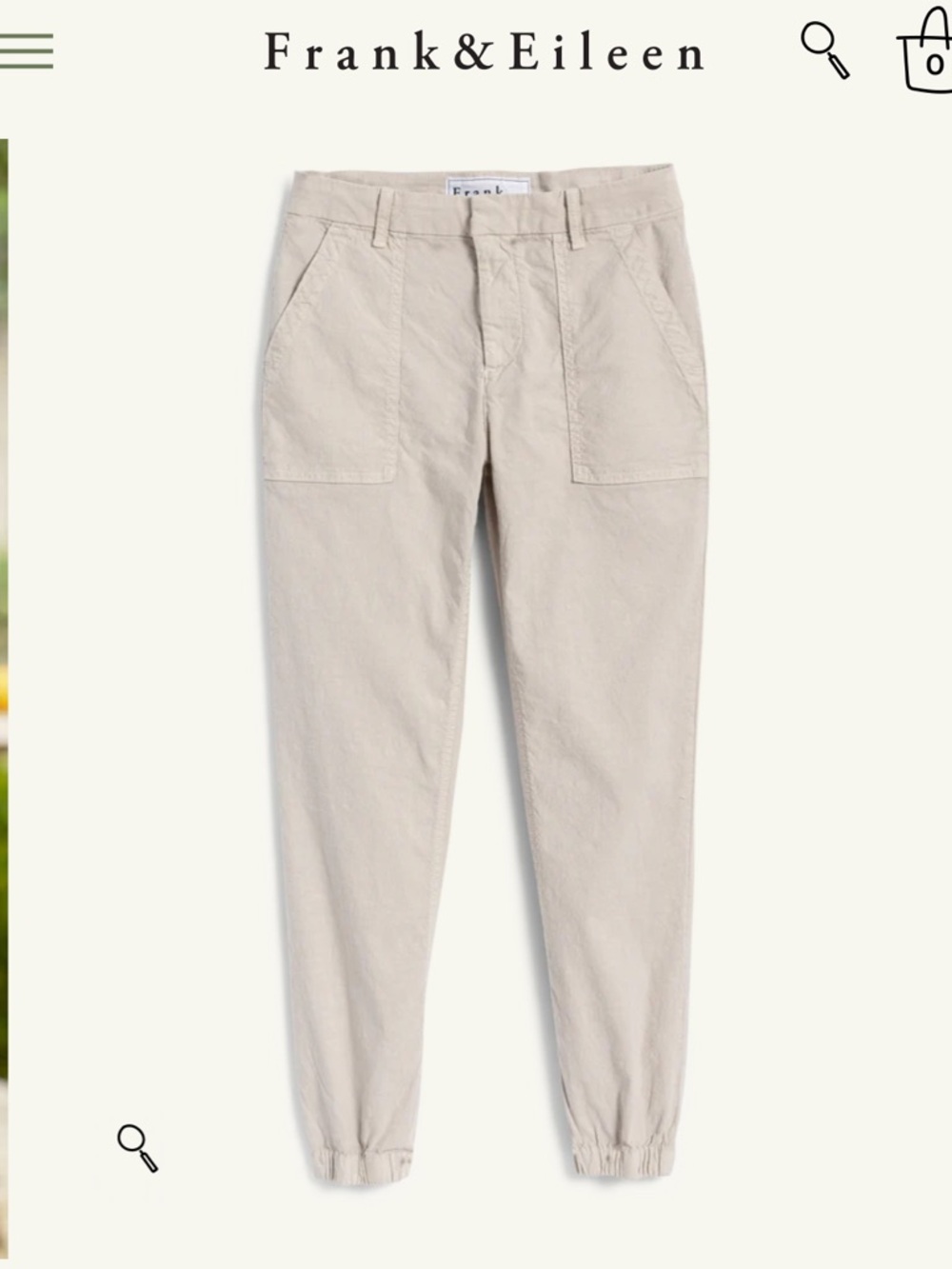 Excellent used condition Frank& Eileen “Jameson” Jogger; Size 8